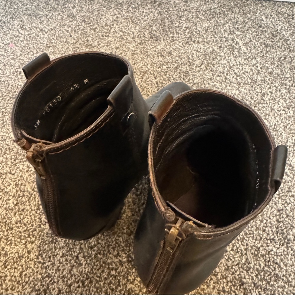 Stuart Weitzman Women’s Hipgal Leather Zip Ankle Western Booties Black Size 6.5 - Picture 7 of 10